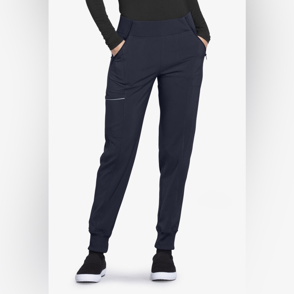 Infinity Women's 5-Pocket STRETCH Tapered Jogger Cargo Scrub Pant XS petite Navy